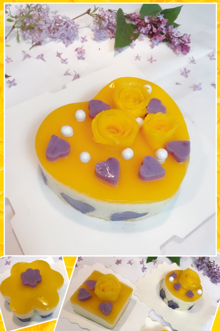芒果紫薯慕斯蛋糕