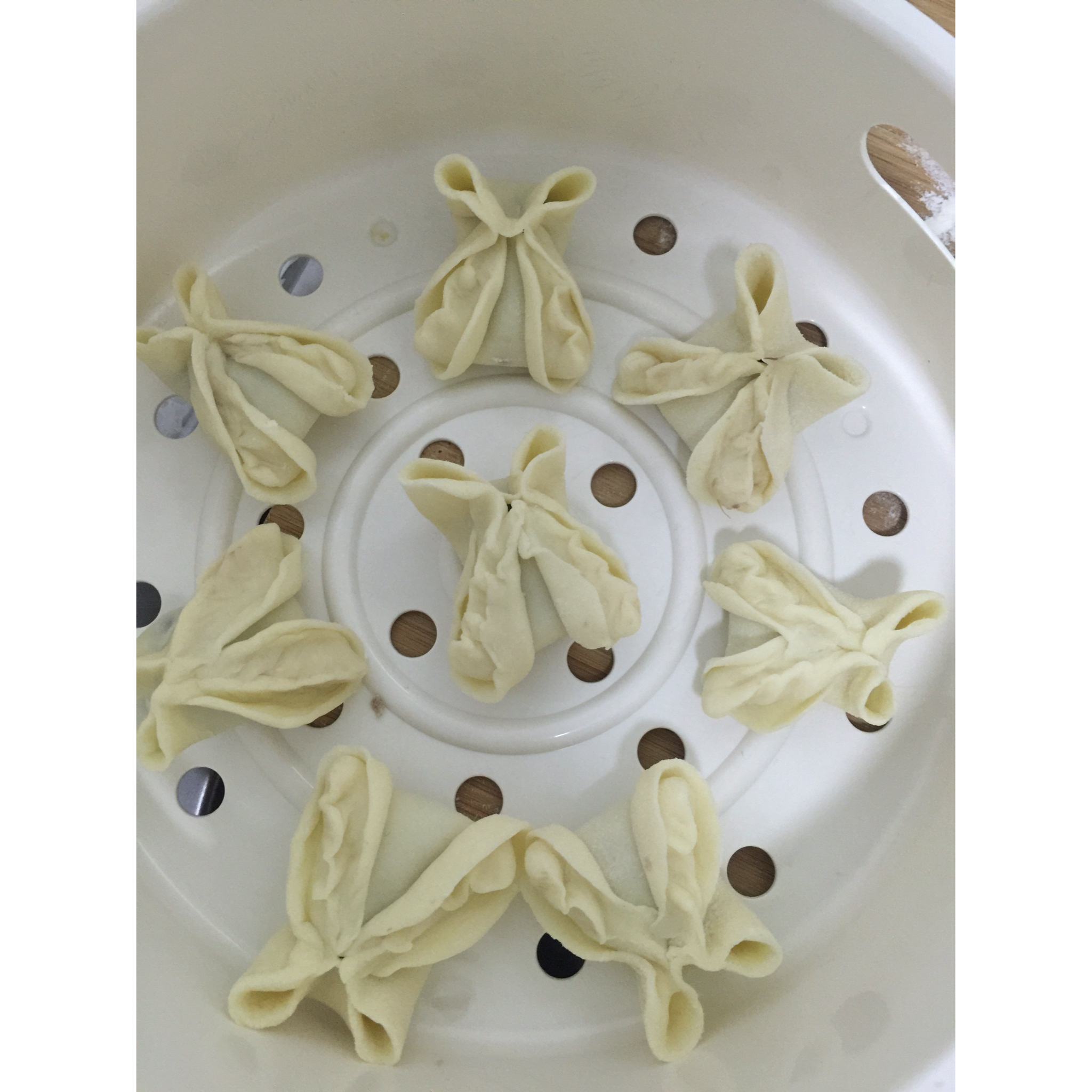 糖果的糖做的包饺子新花样蝴蝶蒸饺