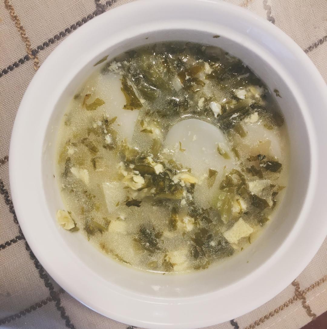 雪菜年糕汤的做法