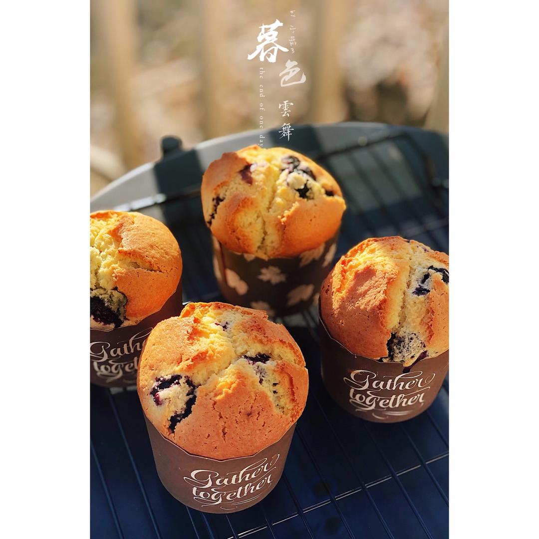 超简单【爆浆蓝莓玛芬蛋糕】