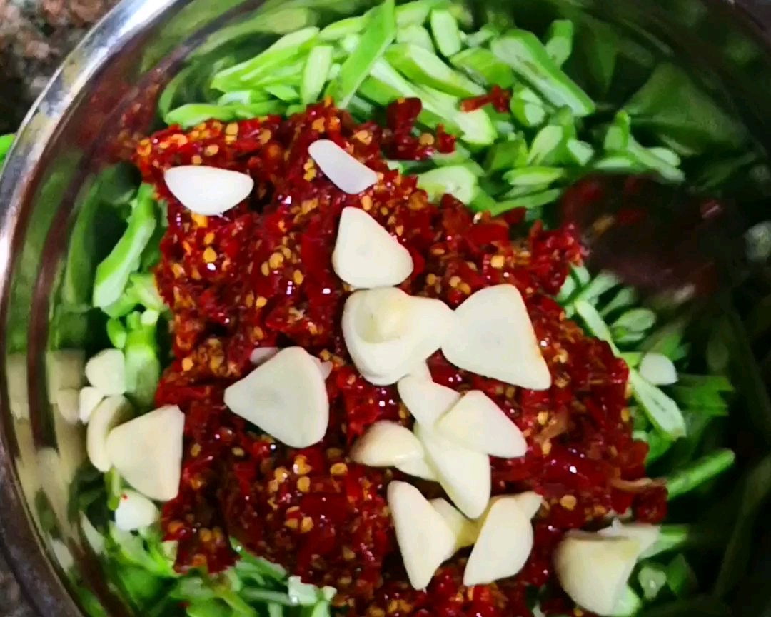 快手剁辣椒拌刀豆的做法