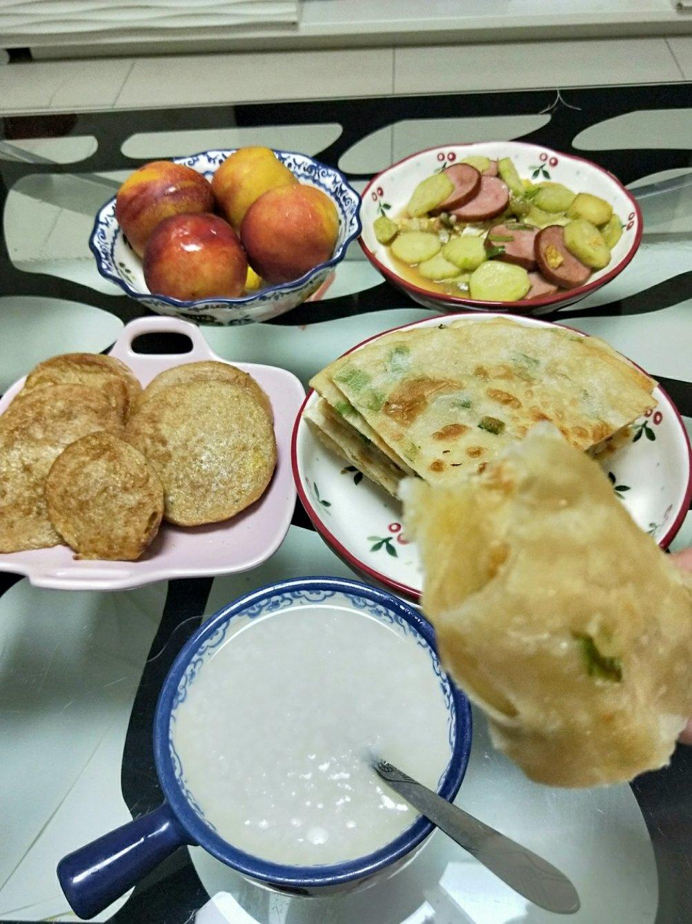 葱油烫面香酥饼