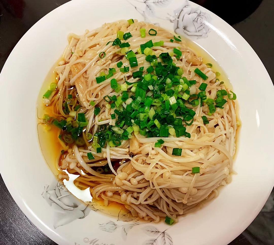 白灼油淋金针菇