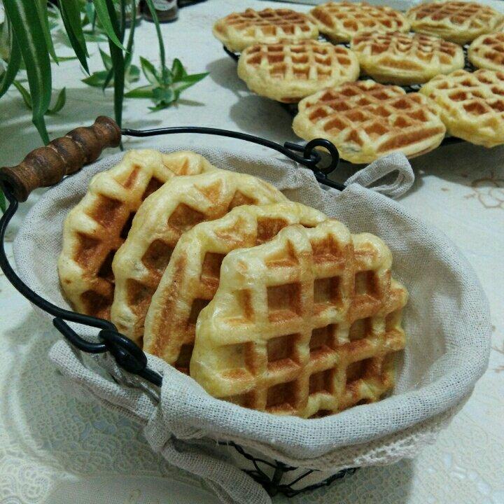 少油黑麦麻薯华夫饼【健康主食】