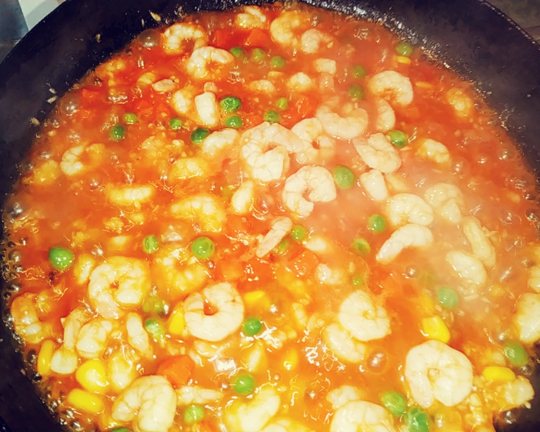 茄汁蔬菜虾仁，下饭简单快手的做法
