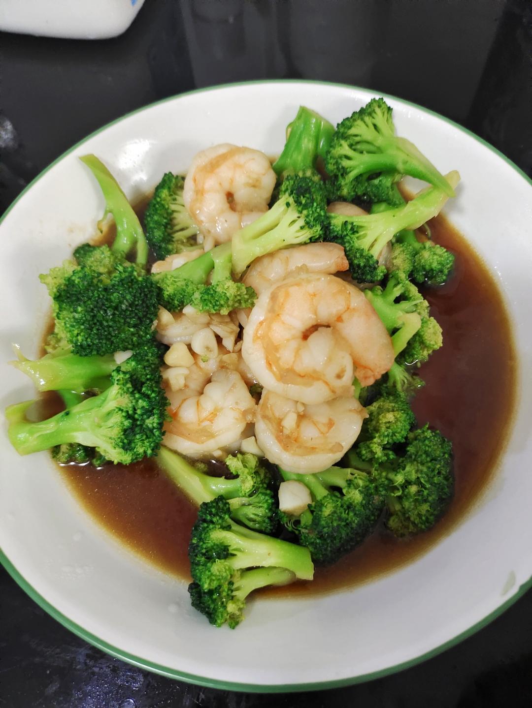 减肥去脂的西兰花炒虾仁