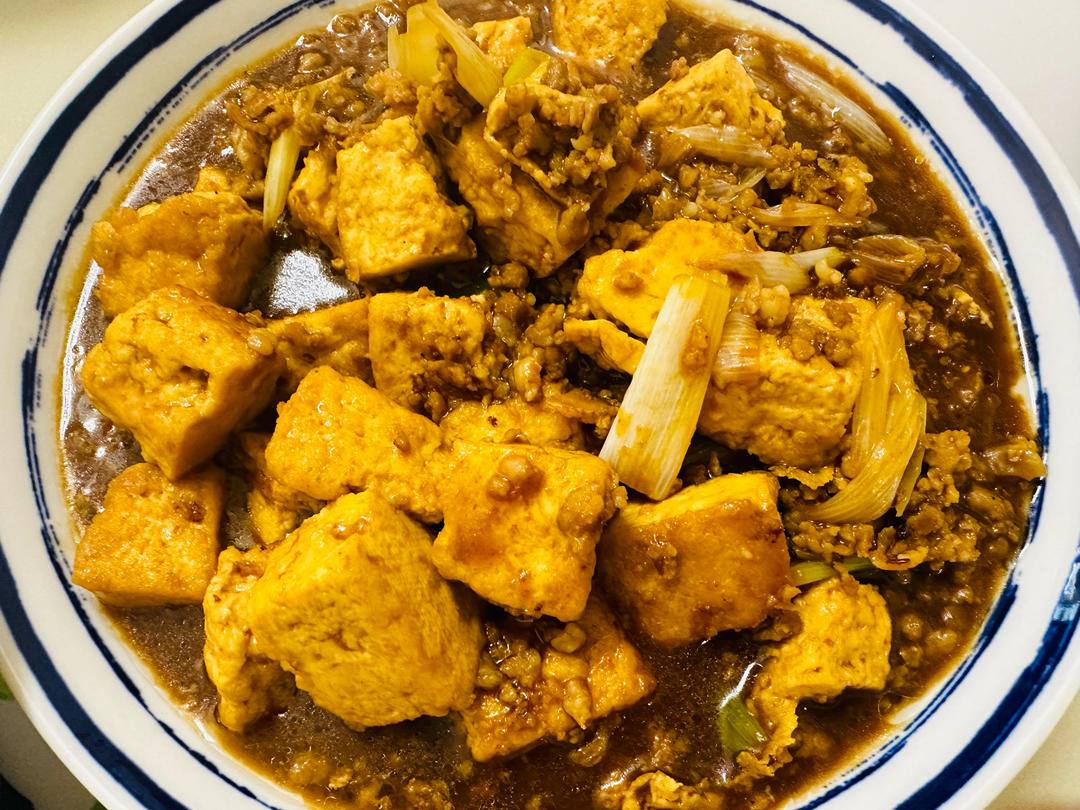 葱烧豆腐