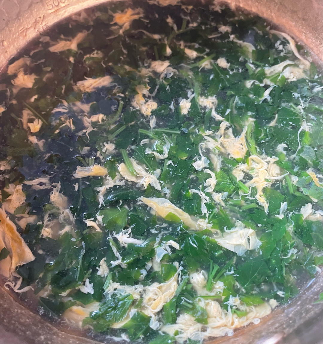 清香菊花脑蛋羹