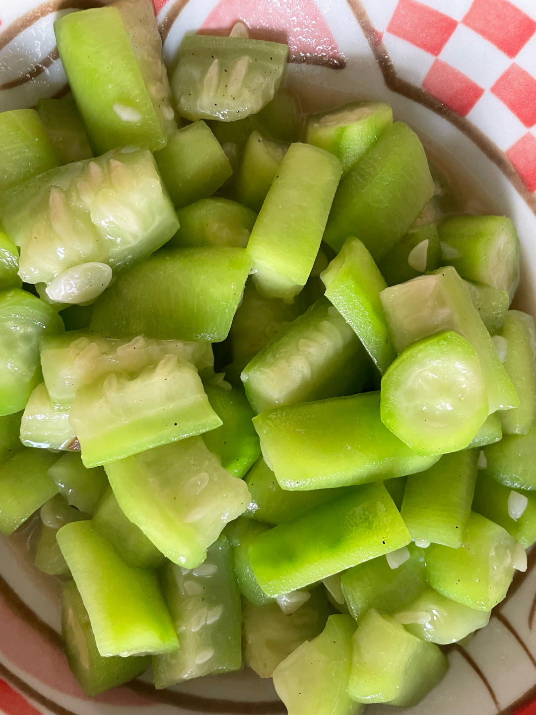 夏季十道素~副菜（一）~白蘑烩丝瓜