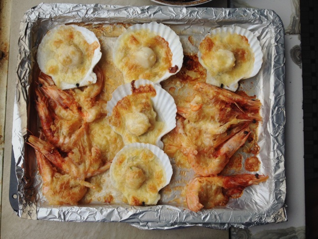 芝士蒜茸焗扇贝