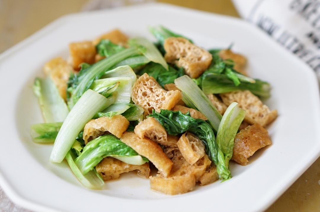 小白菜炒豆泡