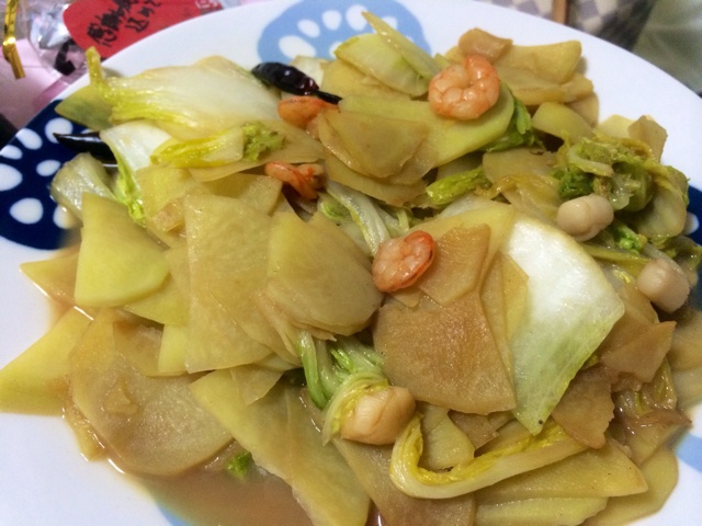 小白菜炒土豆片