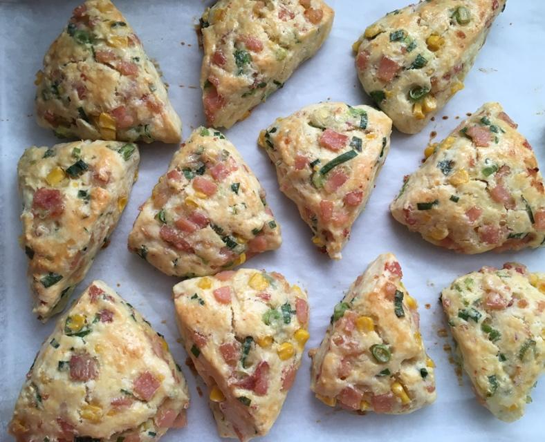 香葱培根玉米粒司康