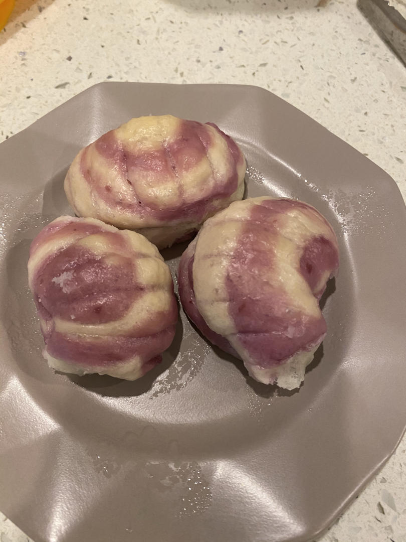 紫薯贝壳馒头