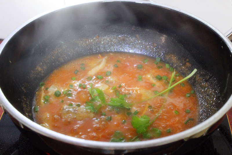 酸甜番茄狭鳕鱼汤的做法 步骤8