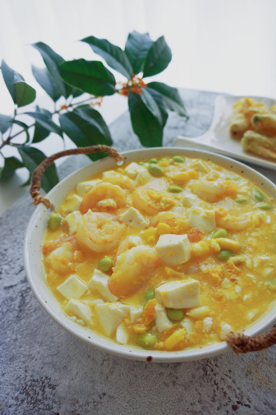 虾仁烩豆腐
