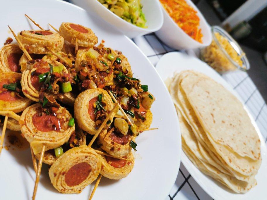 🔥爆好吃的豆皮香肠卷～馋哭隔壁小孩了