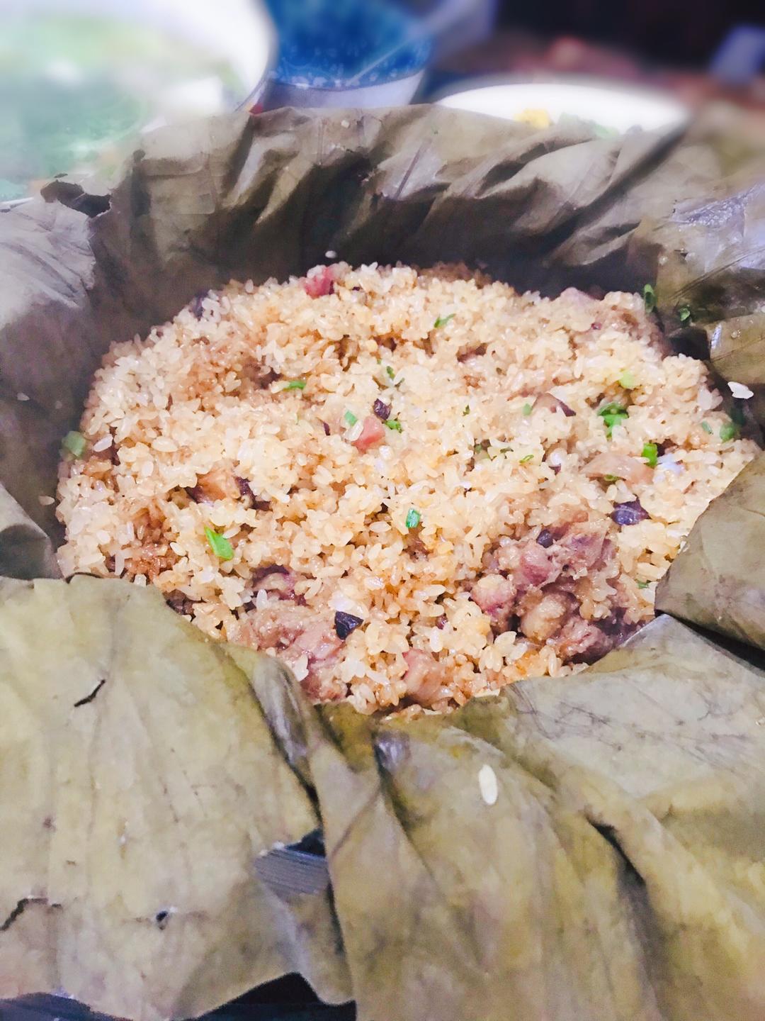 荷叶糯米蒸排骨