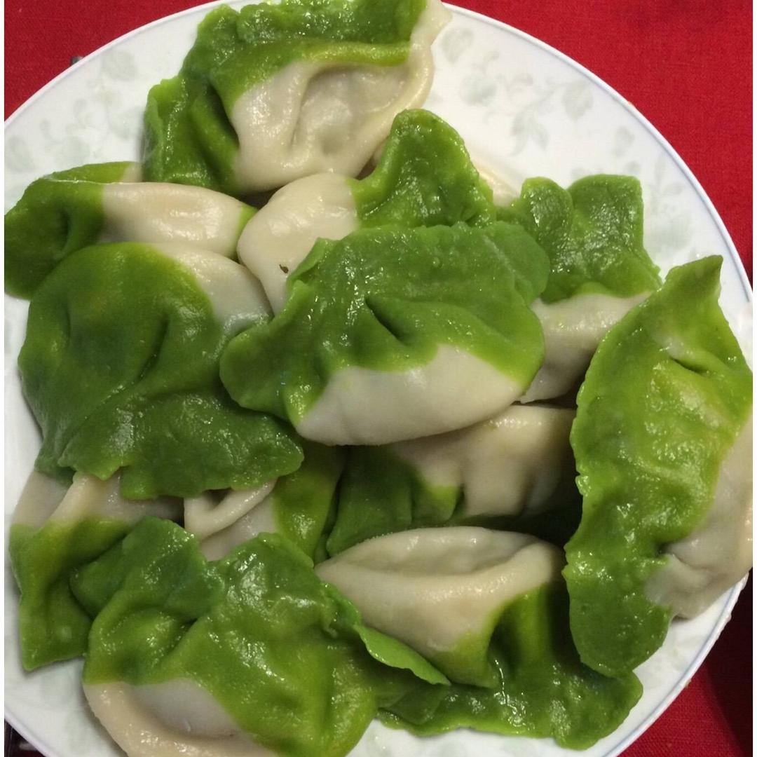 吃饱了再减肥哦做的翡翠白玉饺子白菜百财水饺钱袋水饺