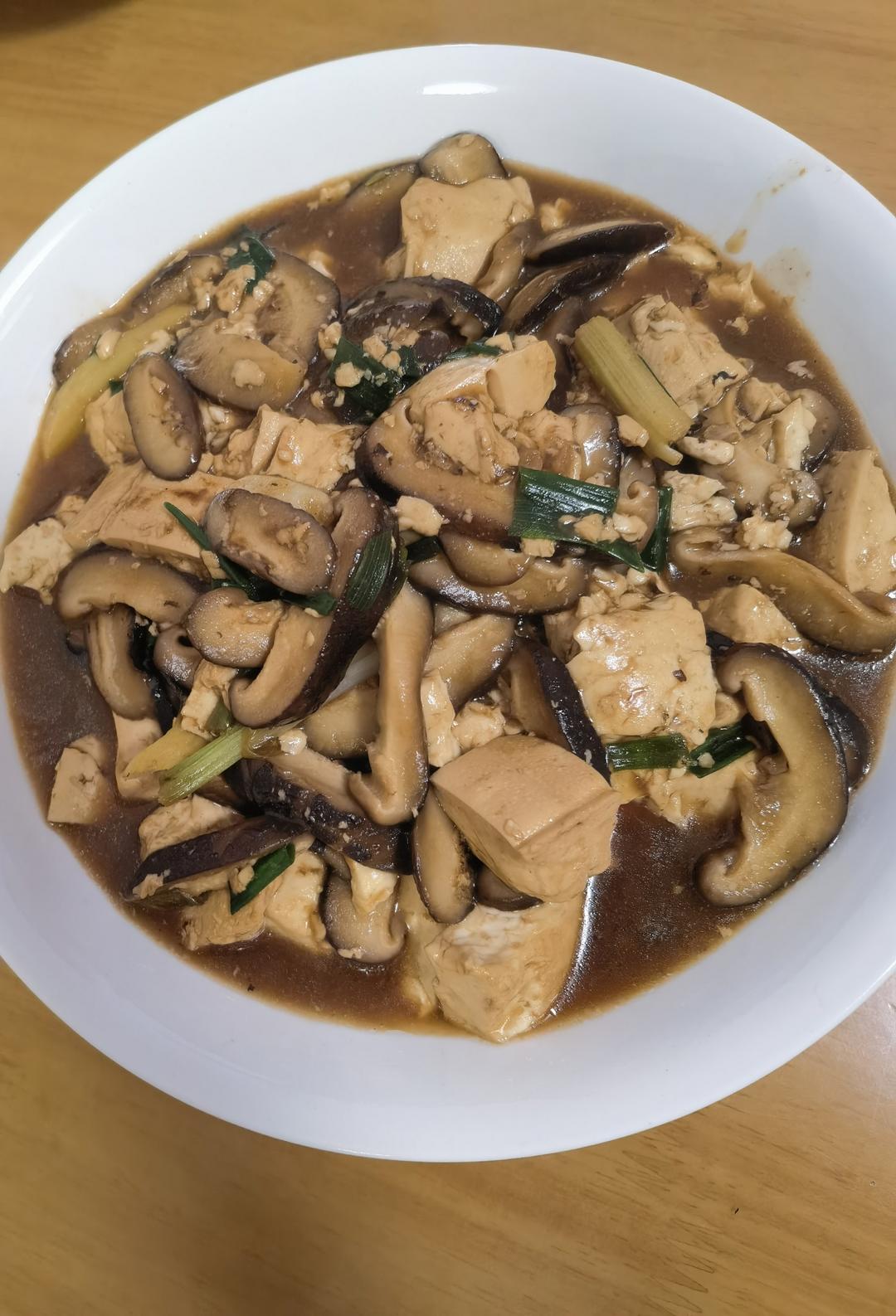 超简单还减脂 香菇烧豆腐