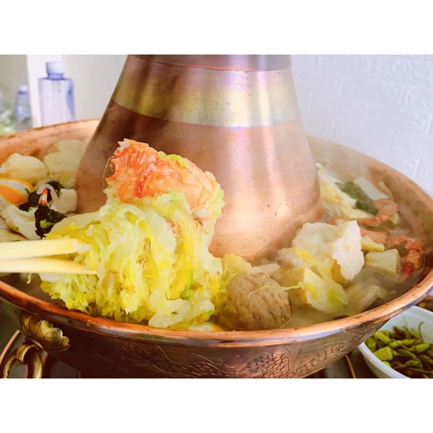 云赏小味做的酸菜涮肉铜火锅