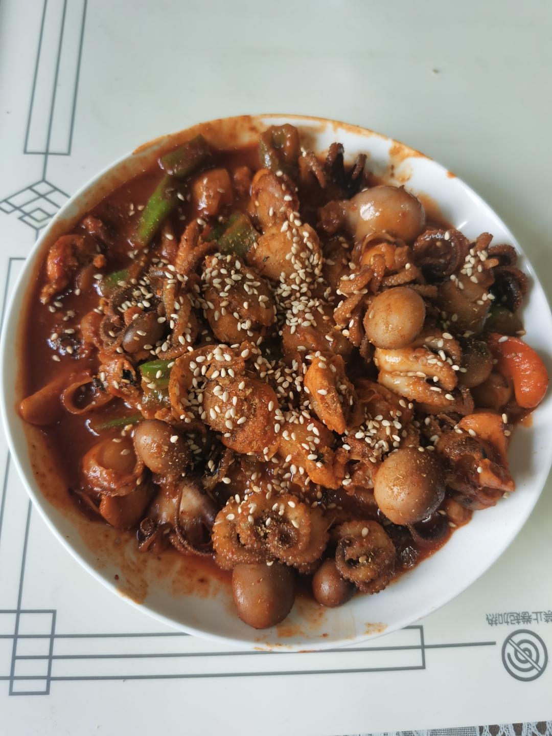 韩式辣炒章鱼（辣炒八爪鱼）