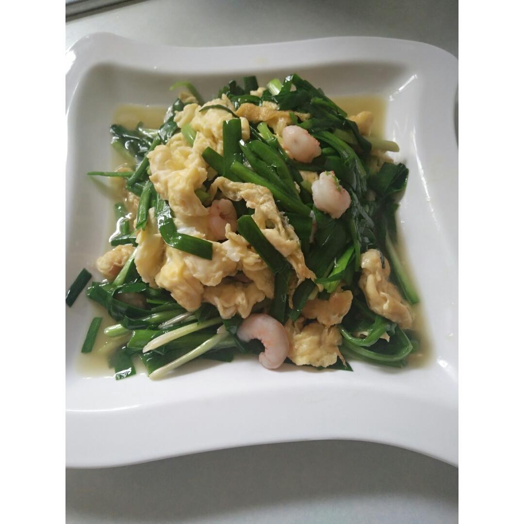 韭菜虾仁炒鸡蛋