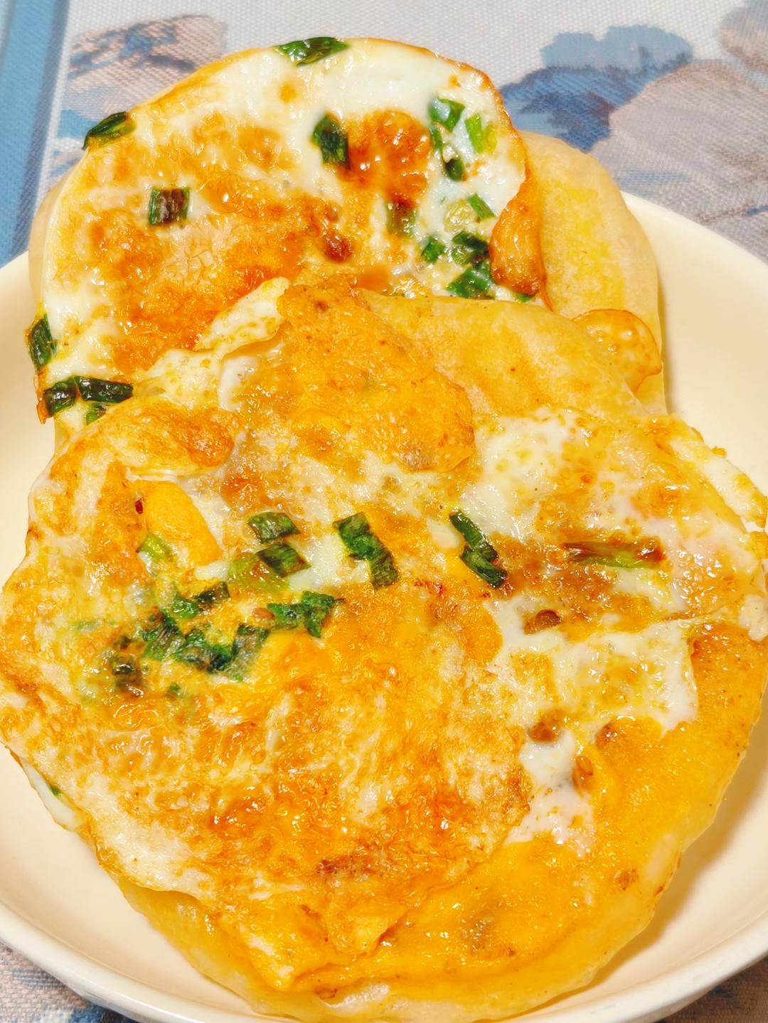 葱香肉沫火腿饼（发面版）