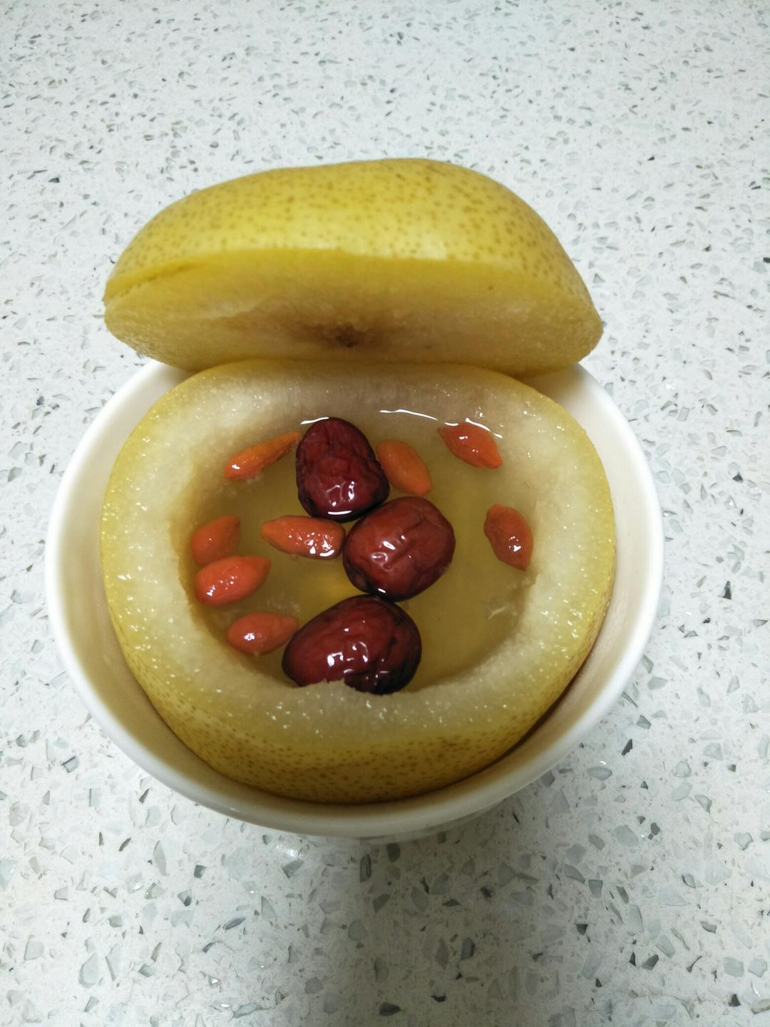 止咳润肺的小甜品—冰糖蒸梨