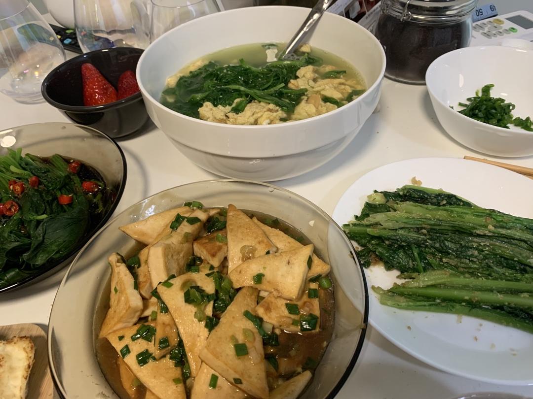 葱烧豆腐