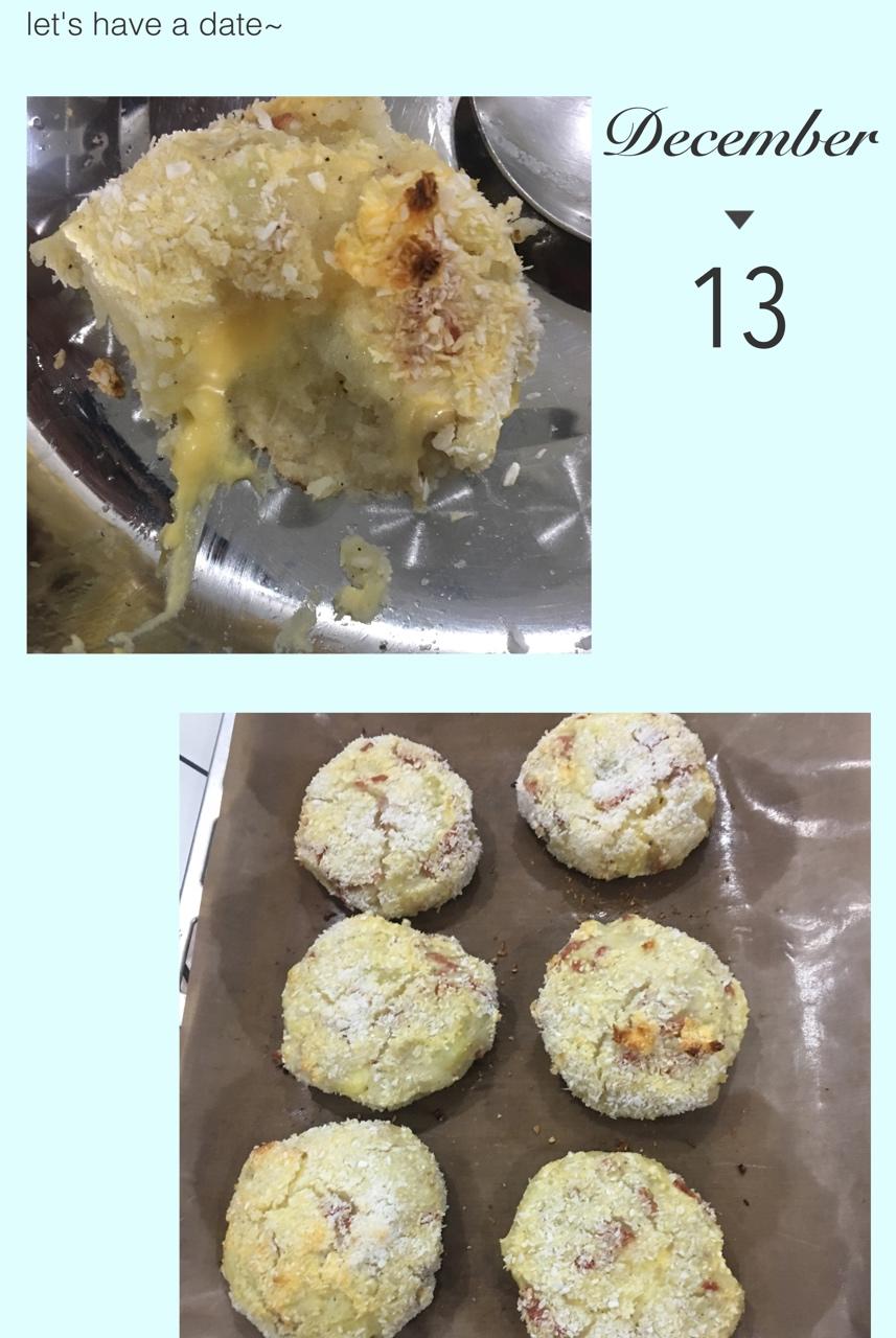 雪花流心芝士饼