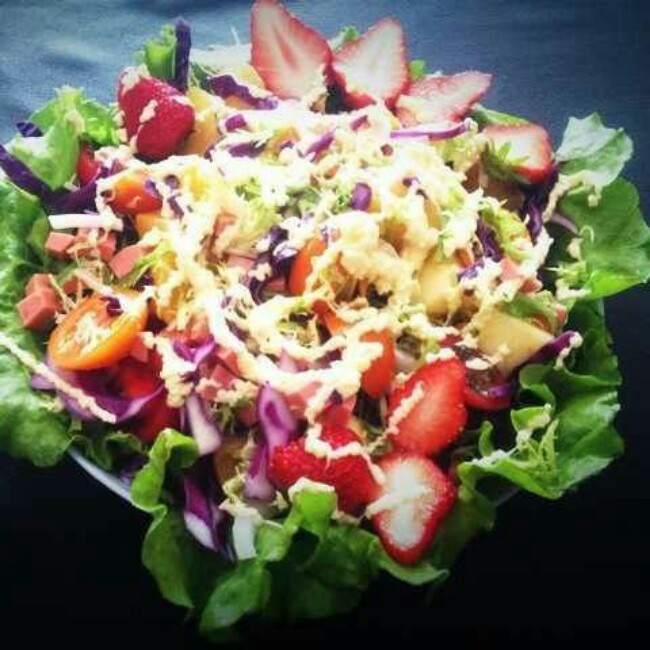 健康蔬菜水果沙拉 Healthy Veggie Fruit Salad with Pasta