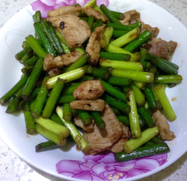 蒜苔炒肉