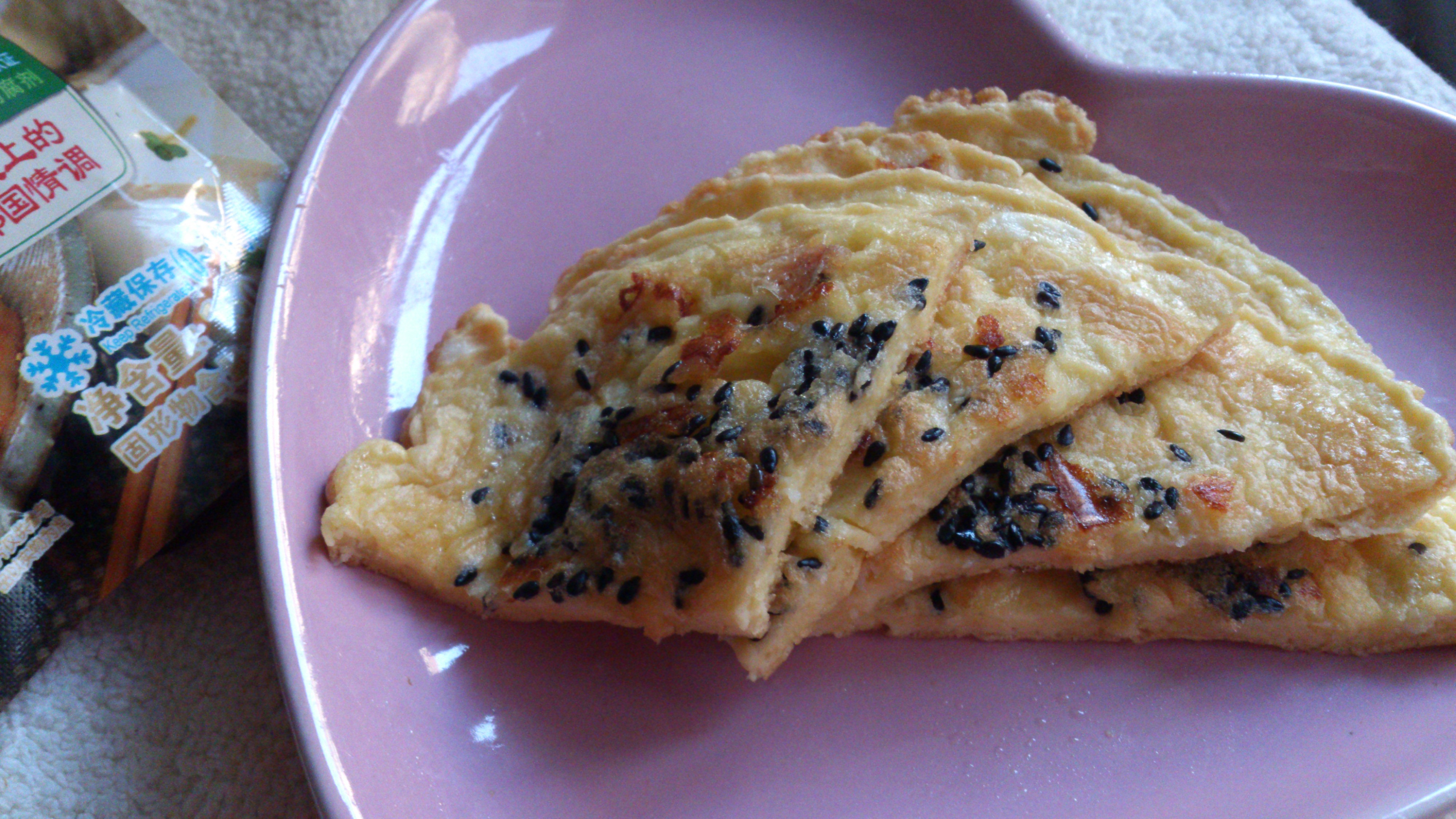 黑芝麻鸡蛋饼