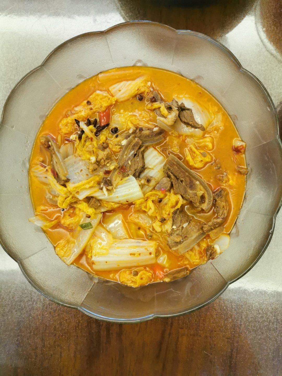 青菜（白菜）烧牛肉