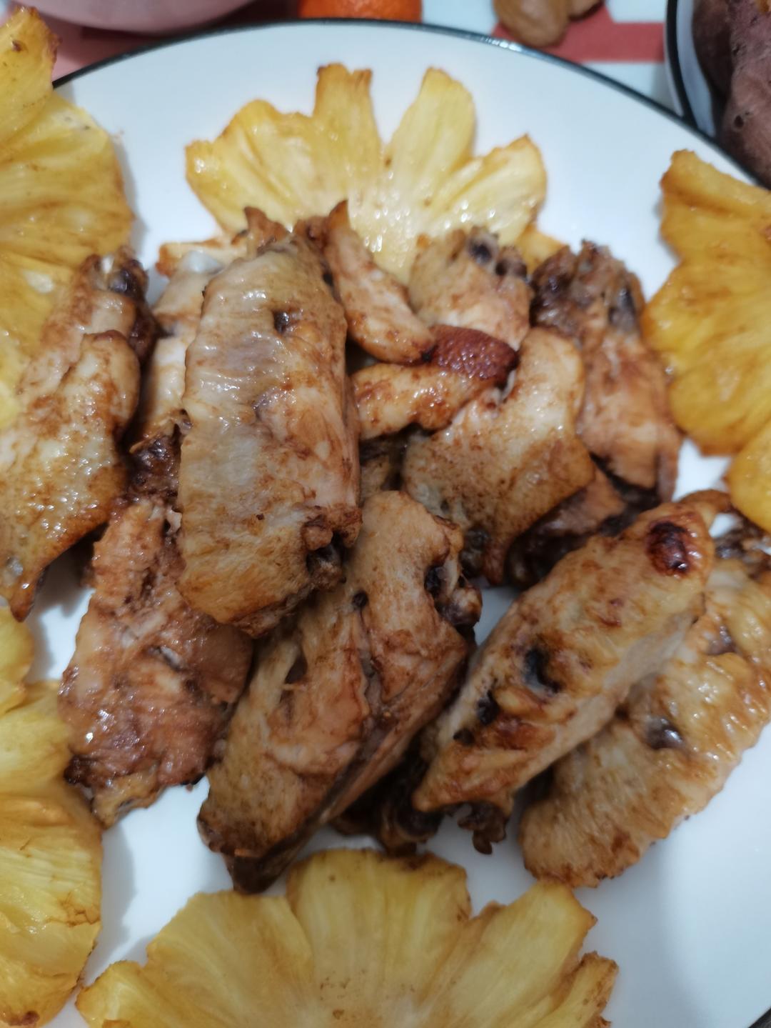 菠萝烤鸡翅的做法