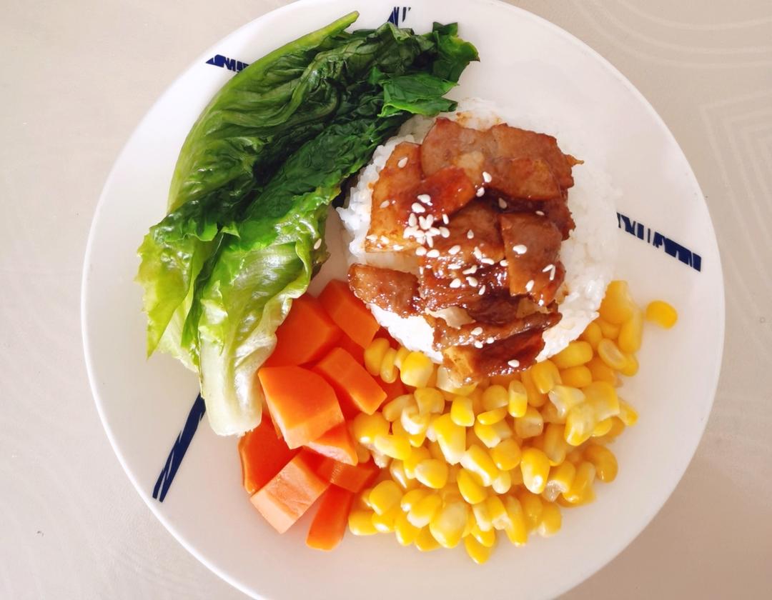 不放一滴油的照烧鸡腿饭