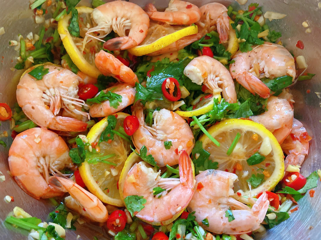 晶晶9x做的泰式柠檬虾