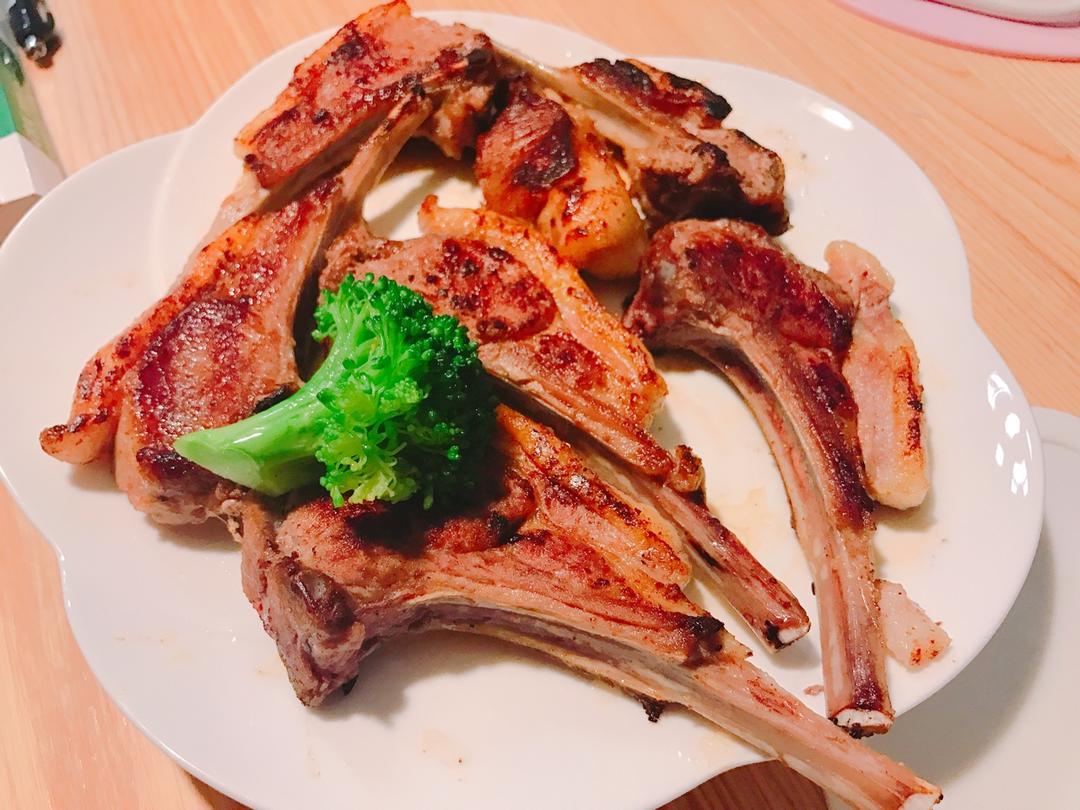 蒜香煎羊排