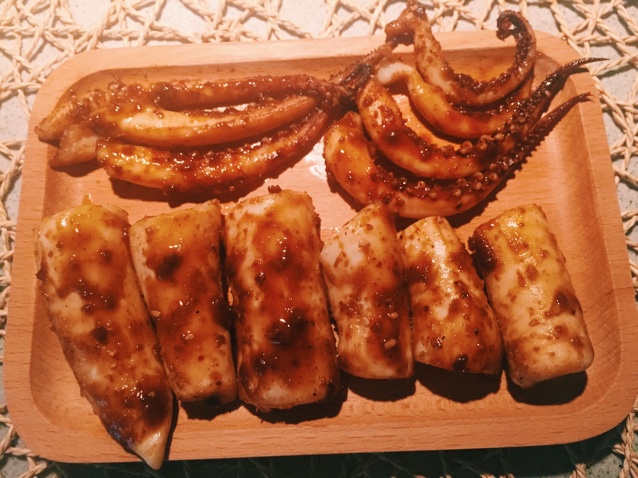 酱汁烤鱿鱼