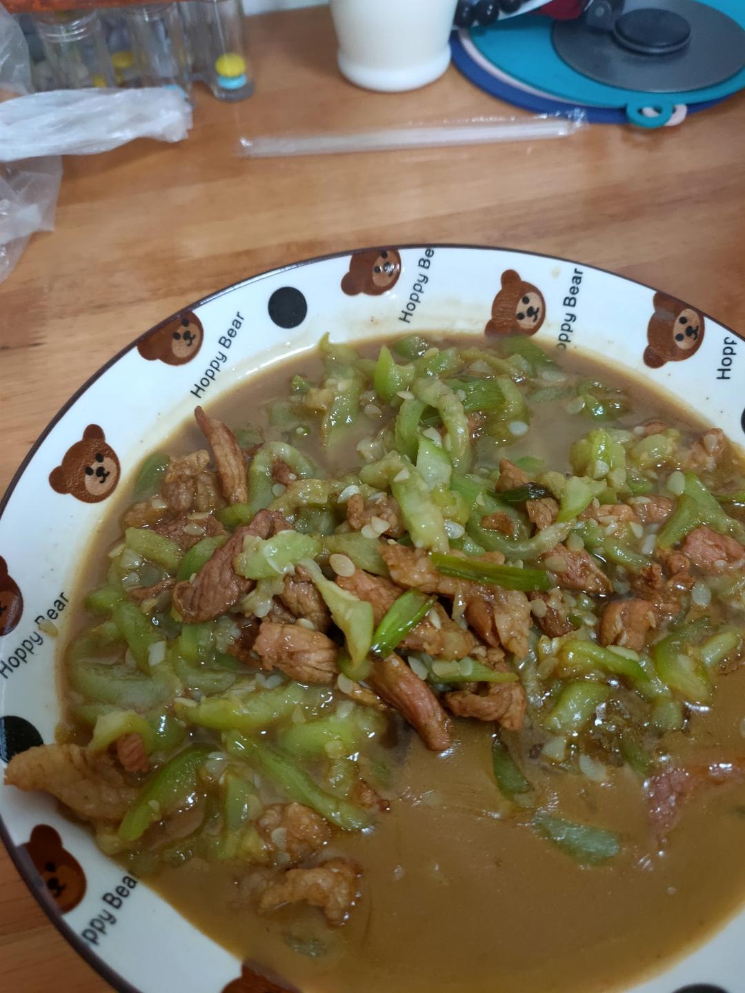 肉丝炒丝瓜