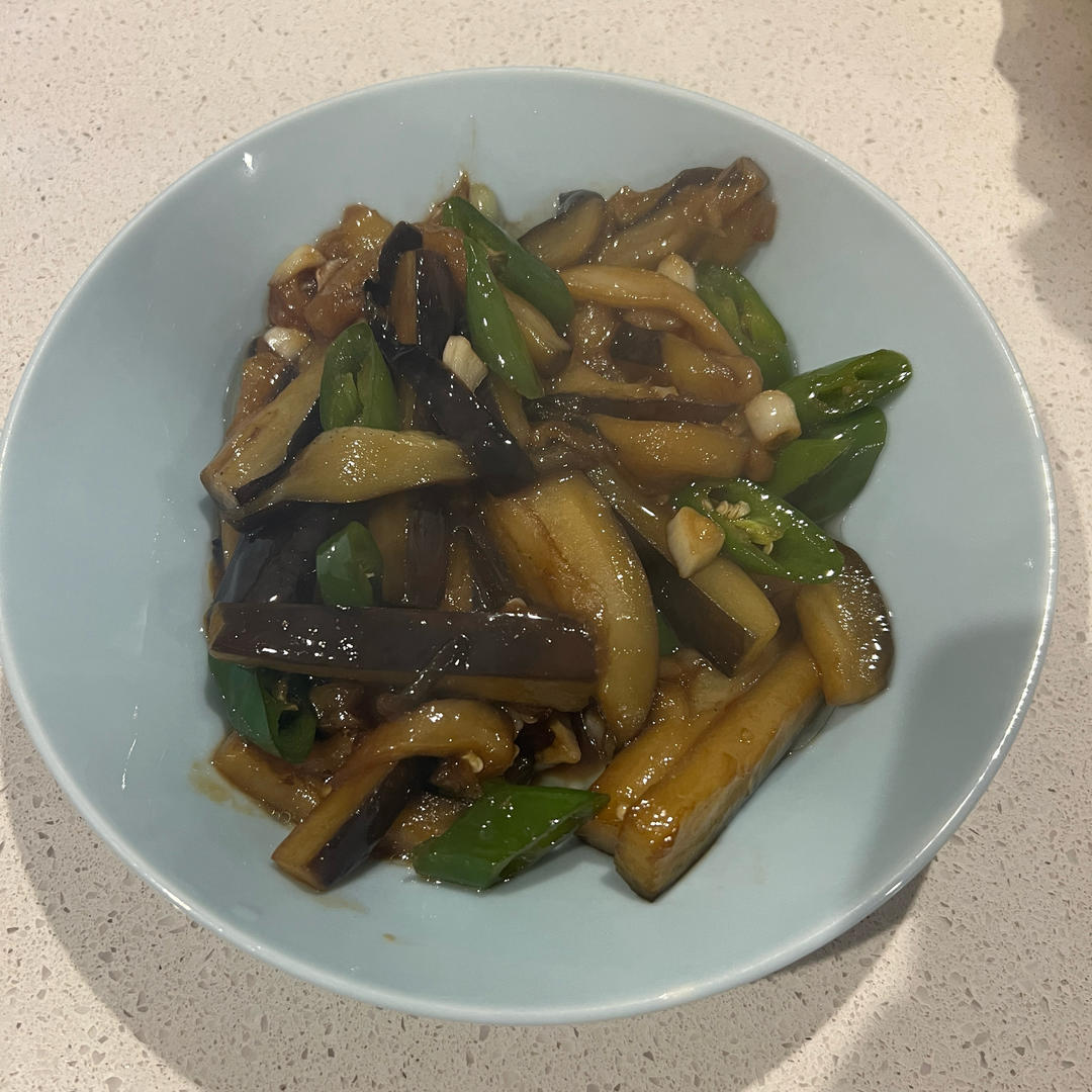 炒茄子辣椒丝