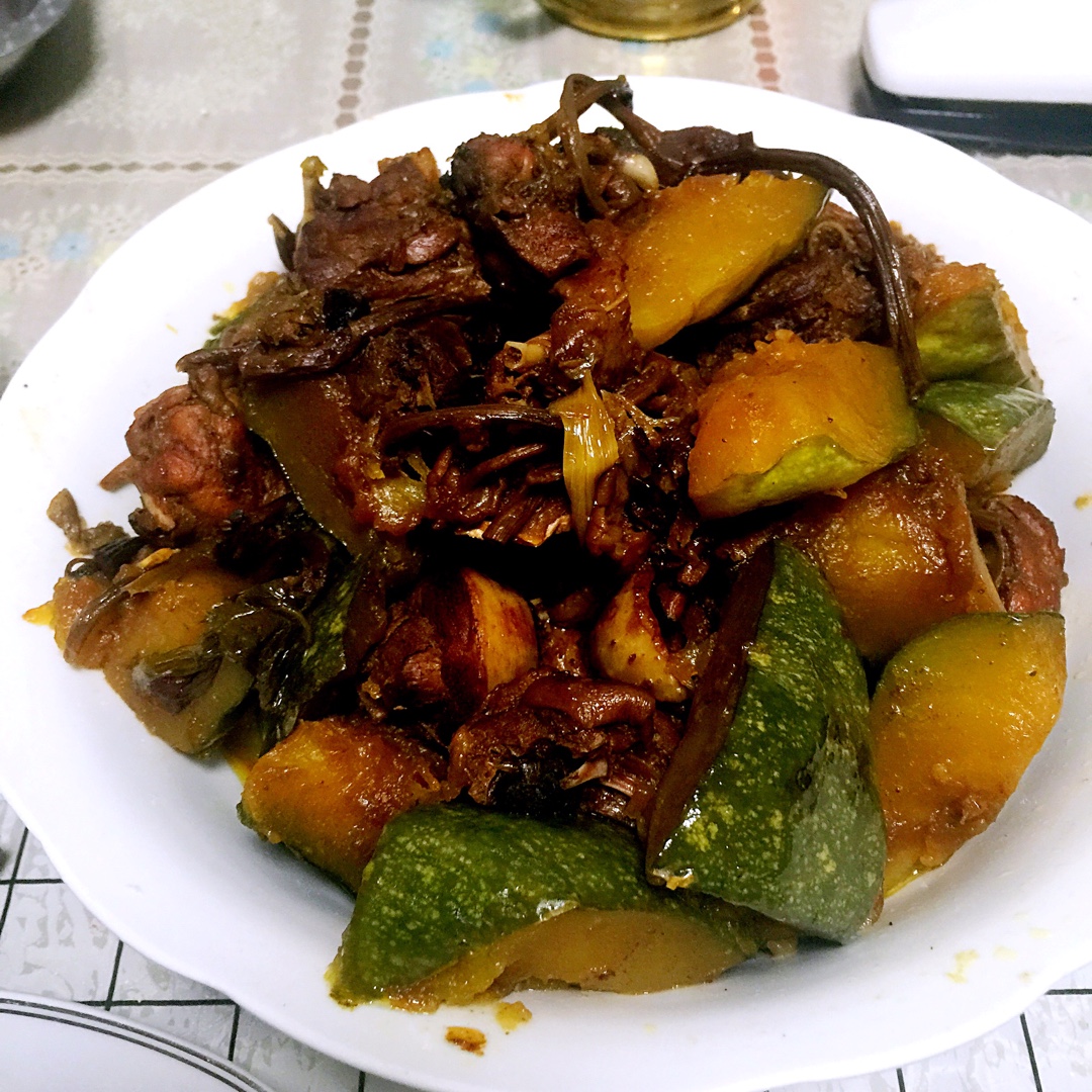 南瓜炖鸡