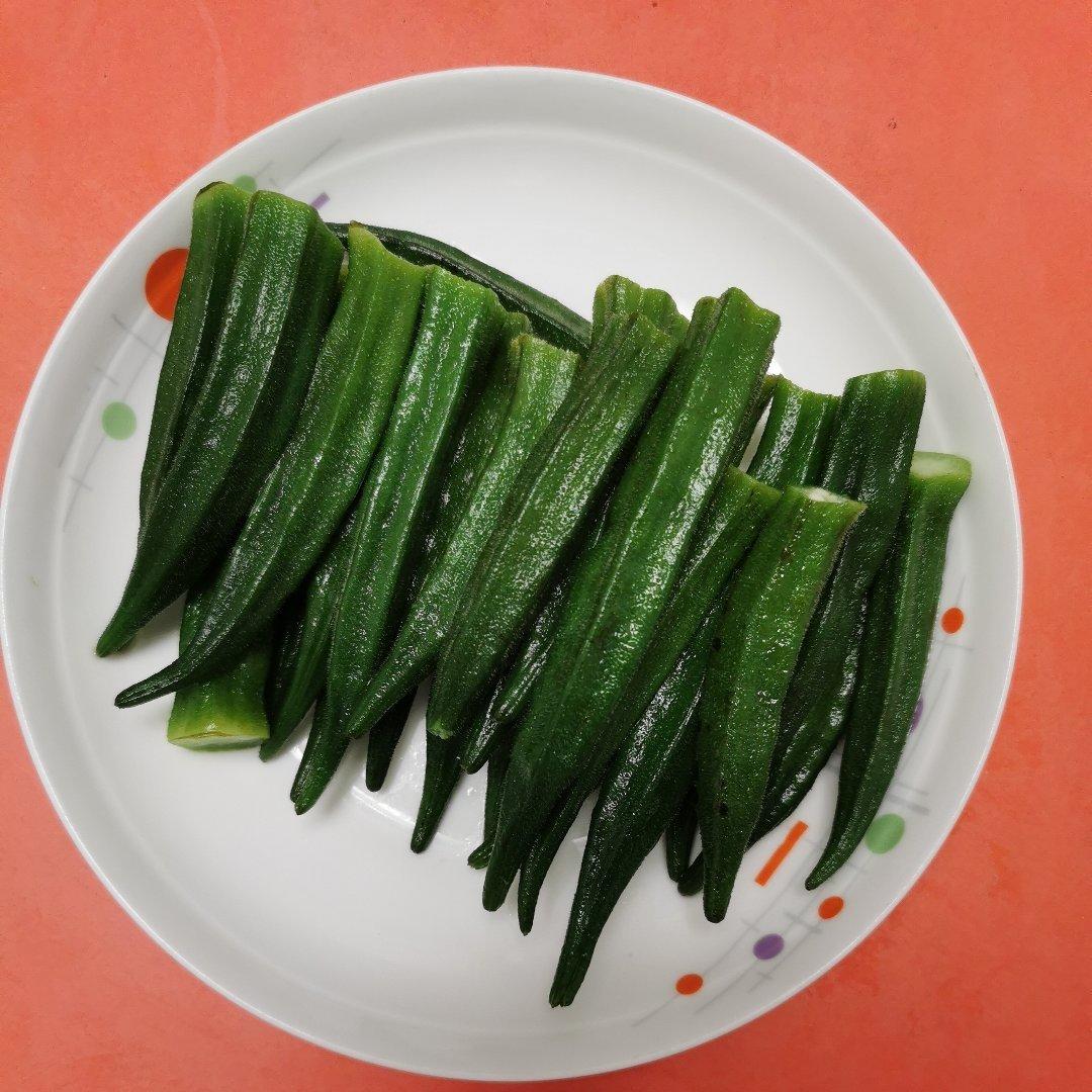 白水煮秋葵（含蘸料做法）