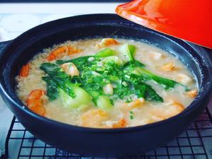 鲜虾干贝糙米粥（塔吉锅版）的做法 步骤9