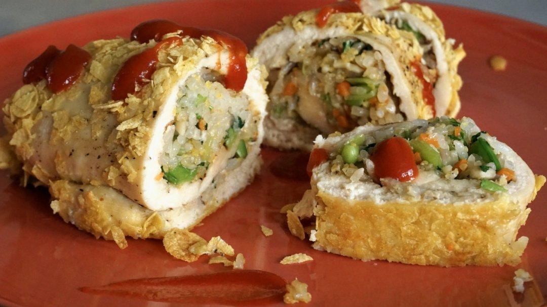 烤鸡胸肉蔬菜饭包《减脂健身》