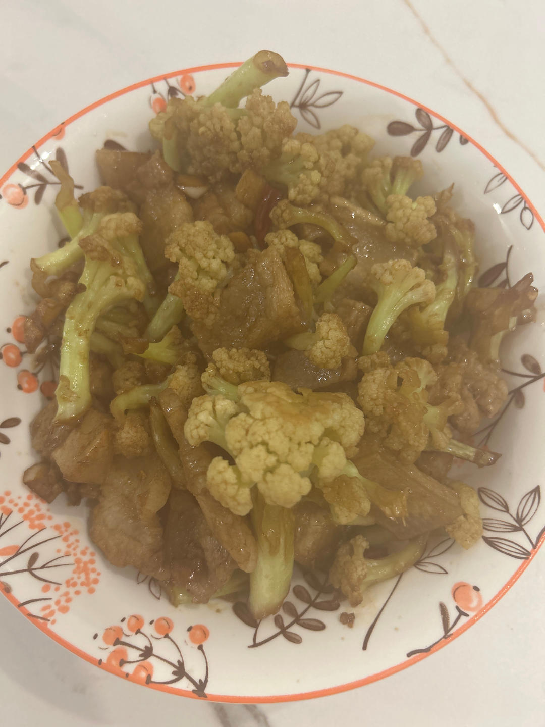 简单的花菜炒肉