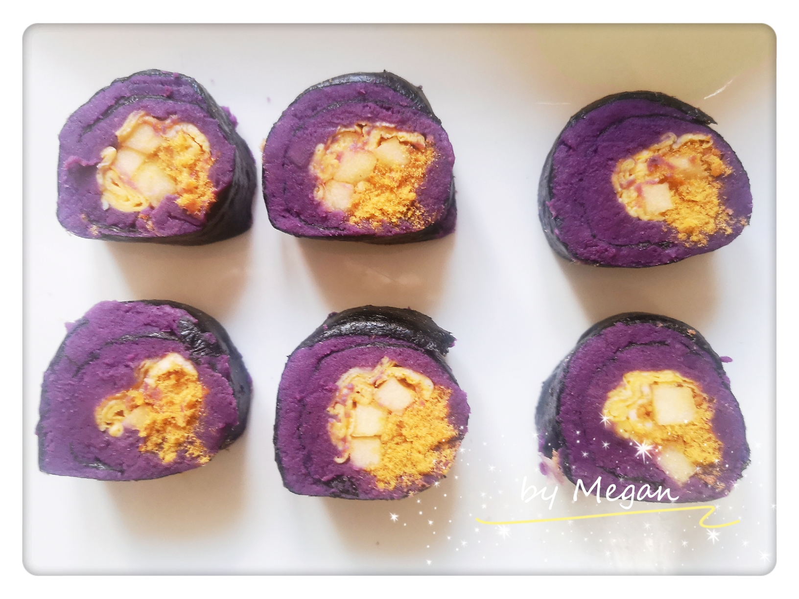 紫薯紫菜卷的做法