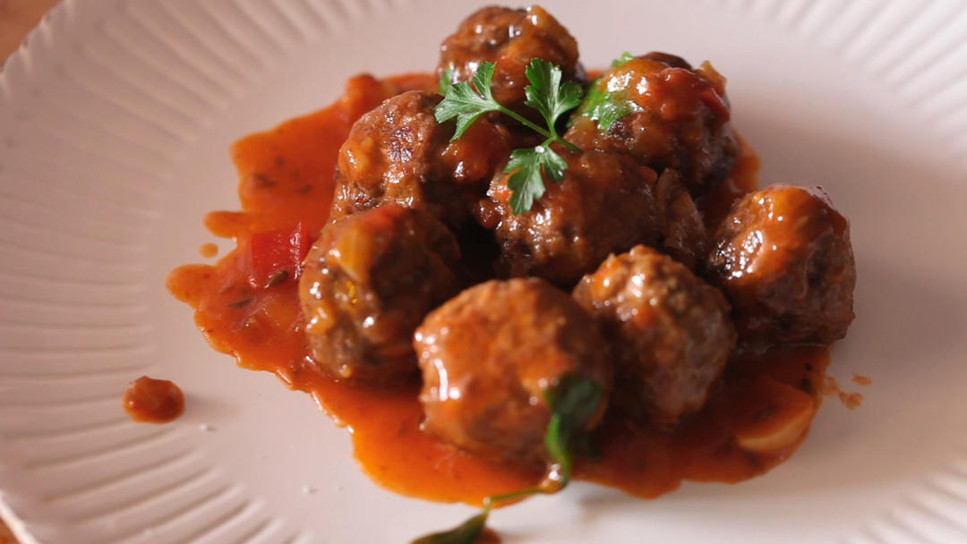 浓香西式咖喱番茄烩肉丸