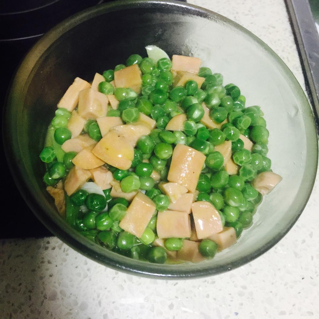 青豆玉米火腿粒粒炒